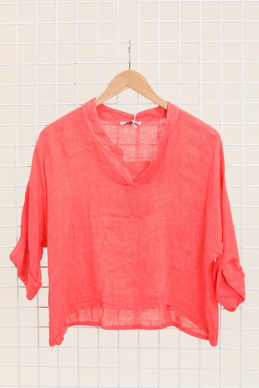 la maison des fibres naturelles - Wholesale Blouse - Dames - Linnen top met v-hals 23100, 100% linnen14