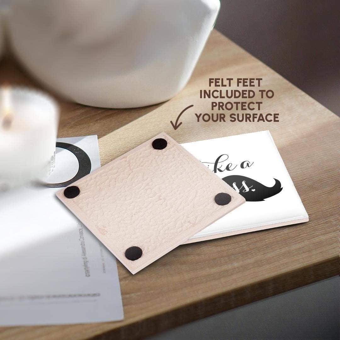 3dRose - Wholesale Coasters - 3dRose, Like a Boss Mustache, Coaster3