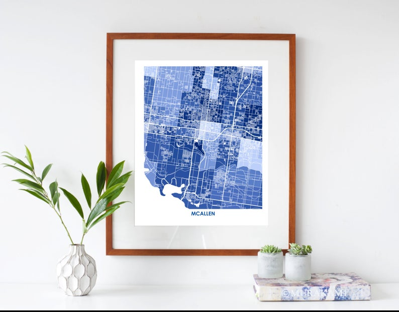 Juanita's Adventures - Wholesale Art Print - Juanitas McAllen Map Print2
