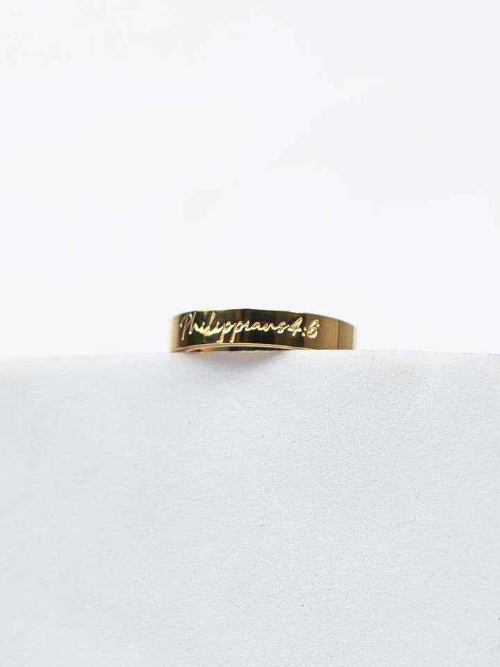 Anello "Filippesi 4:6" per la vendita all'ingrosso da parte di Adé & Grace