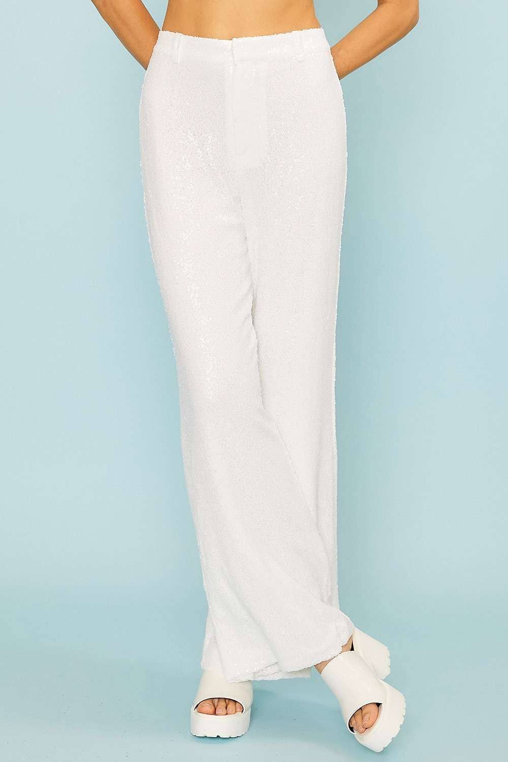 Main Strip - Wholesale Pants - Women's - Sequin Flare Pants – Sparkle Outfit Ready to Ship Party Look13