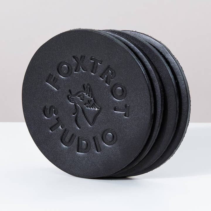 Logo Coaster Set - Black for wholesale by Foxtrot Studio