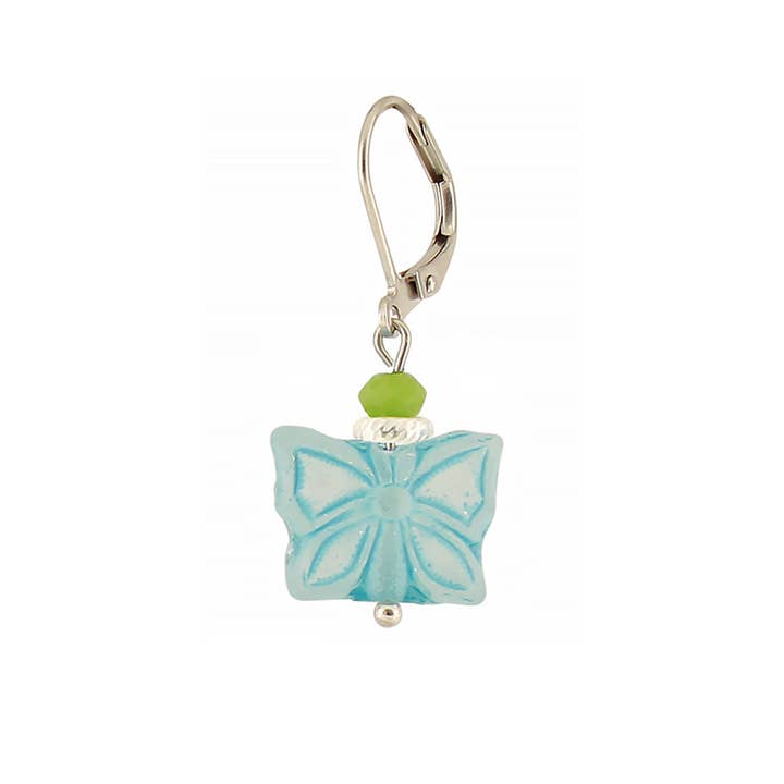 Baked Beads - Wholesale Dangle Earrings - Glass Butterfly Bead Earring