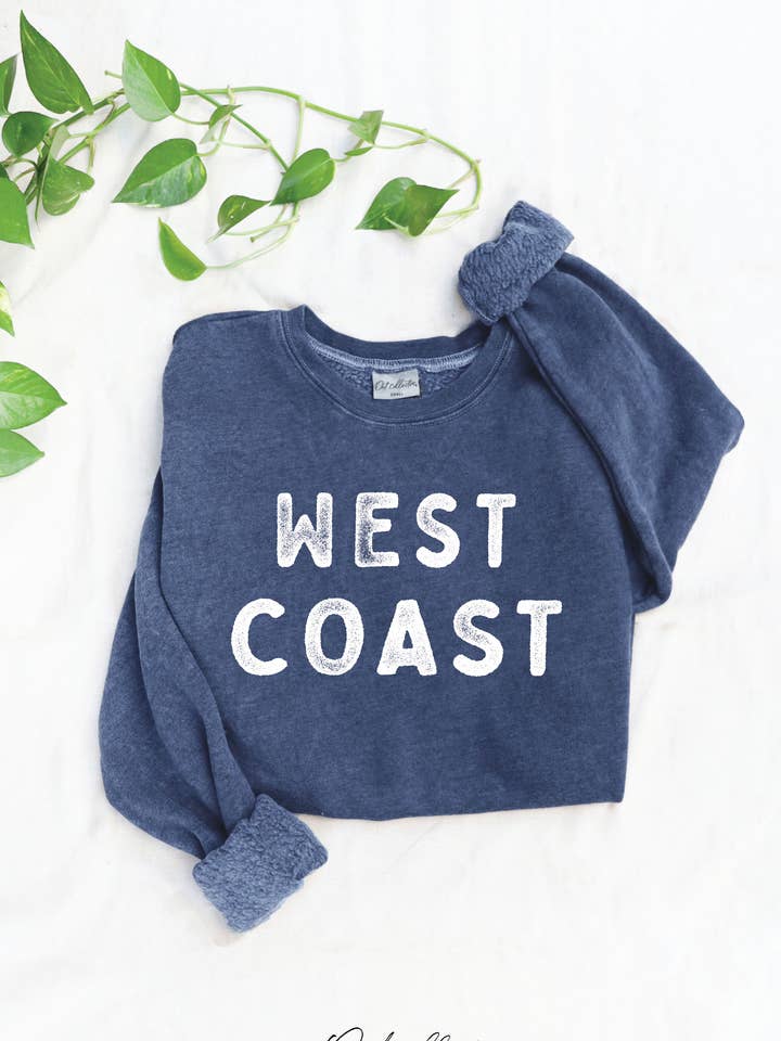 WEST COAST Mineral Graphic Sweatshirt for wholesale by OAT COLLECTIVE