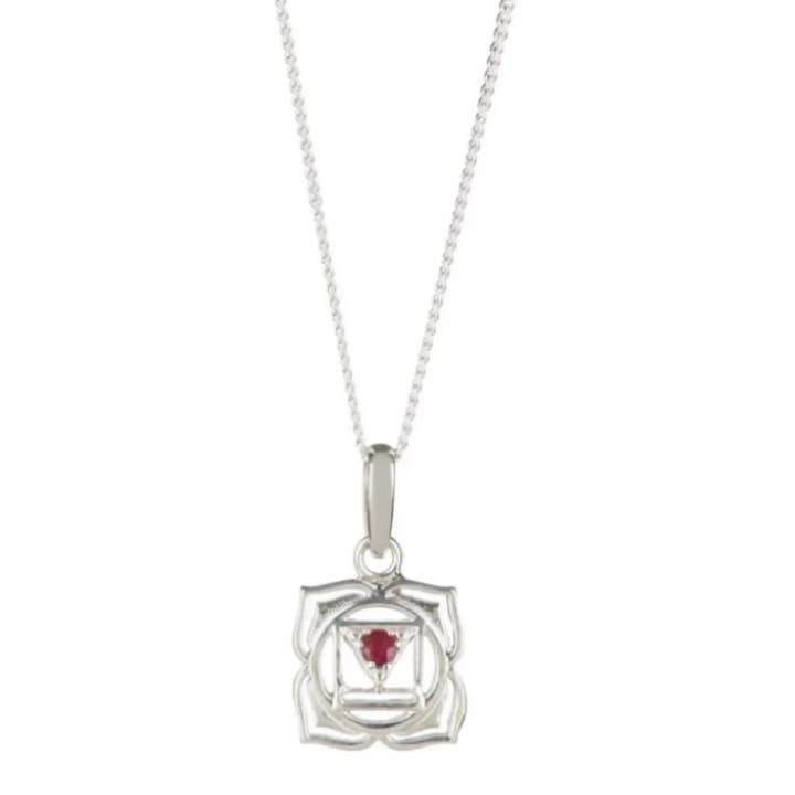 ROOT CHAKRA NECKLACE - SILVER for wholesale by Charlotte's Web Jewellery