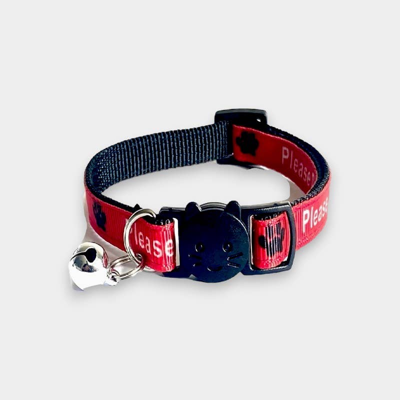 Zacal Cat Collars - Wholesale Pet Collar - Cat - Please Do Not Feed Me' Kitten Collar - Red
