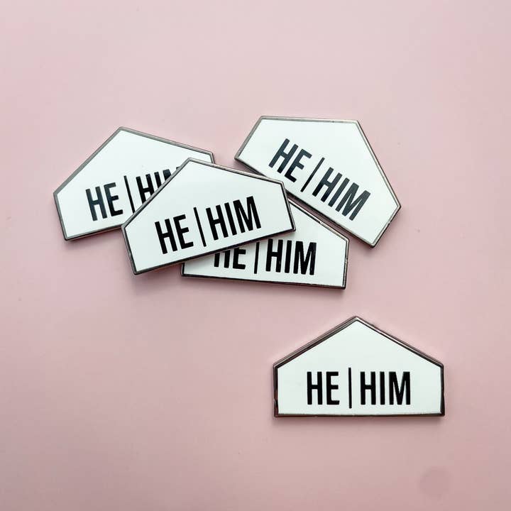 Flags For Good - Wholesale Lapel Pin/Button - Pronoun + Flag Set Bulk Badges (Tops Only)