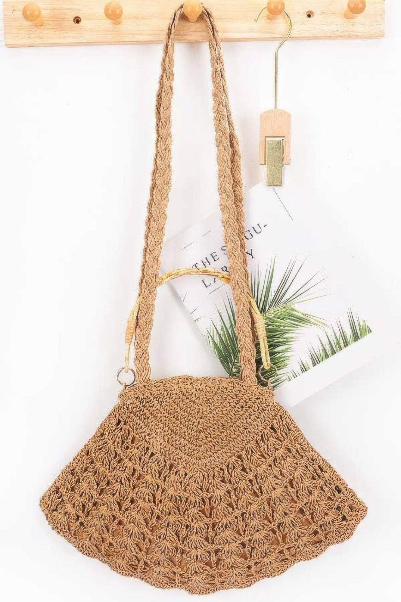 CC Wholesale Clothing - Wholesale Beach Bag - Faux Straw Bamboo Handle Bag3