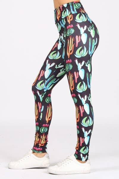 LA Soul - Wholesale Fashion Leggings - Women's - Cactus Print Legging3