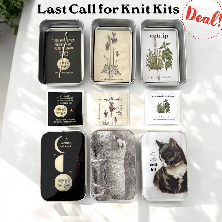 Kits d'outils de tricot discontinués – Designs assortis pour la vente par Firefly Notes