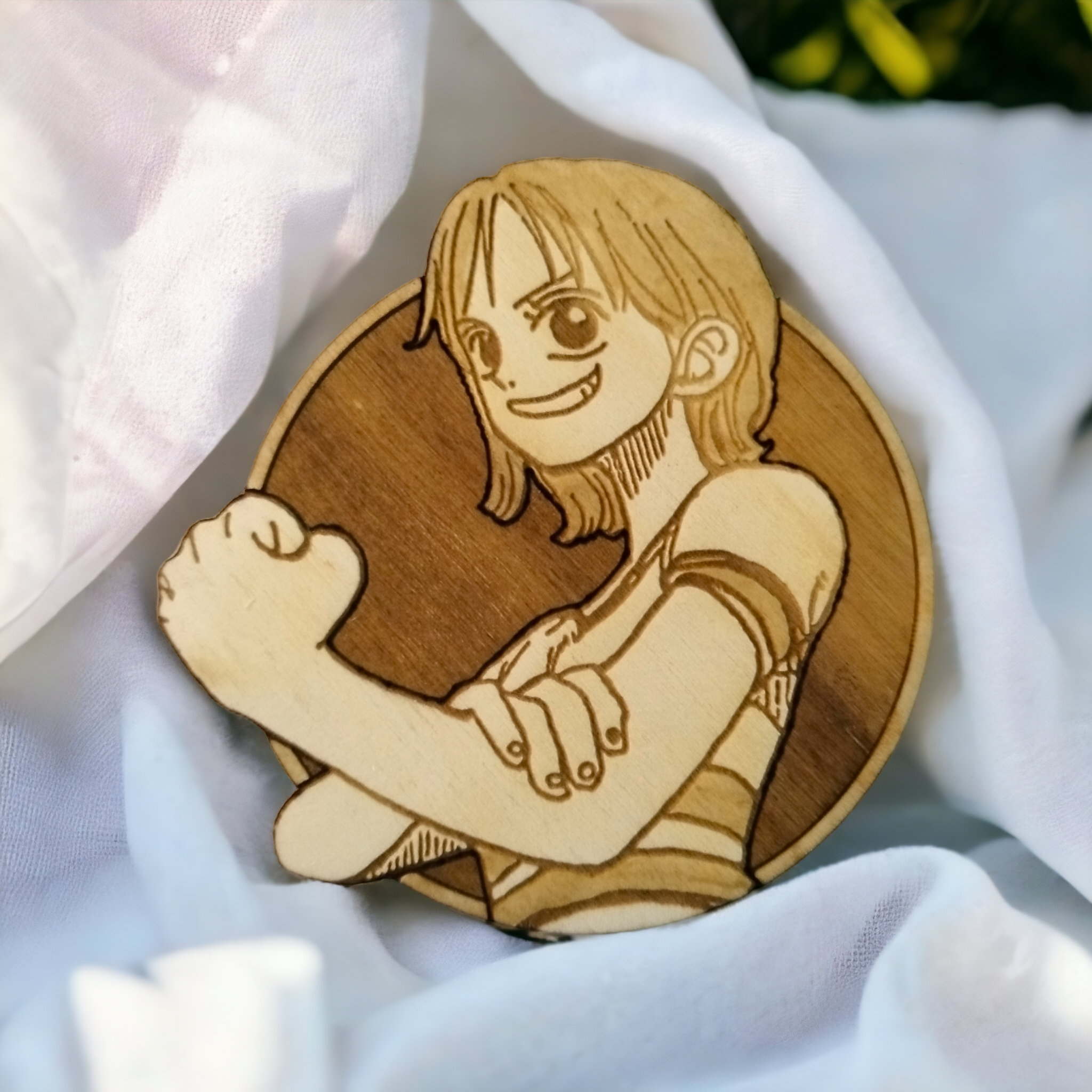 Studio Rima - Wholesale Onderzetters - Set van 6 houten onderzetters met krachtige animevrouw-motieven - cadeau4