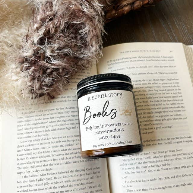 A Scent Story Candle Co - Wholesale Jar/Filled Candle - Books - Helping Introverts Avoid Conversations Since 14541