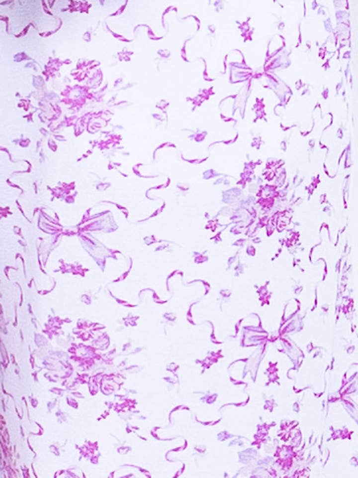 Limeapple - Wholesale Sleepwear Set - Kids - Girls Bows and Florals Jersey LS Pajama Set - 2 Pc Prepack