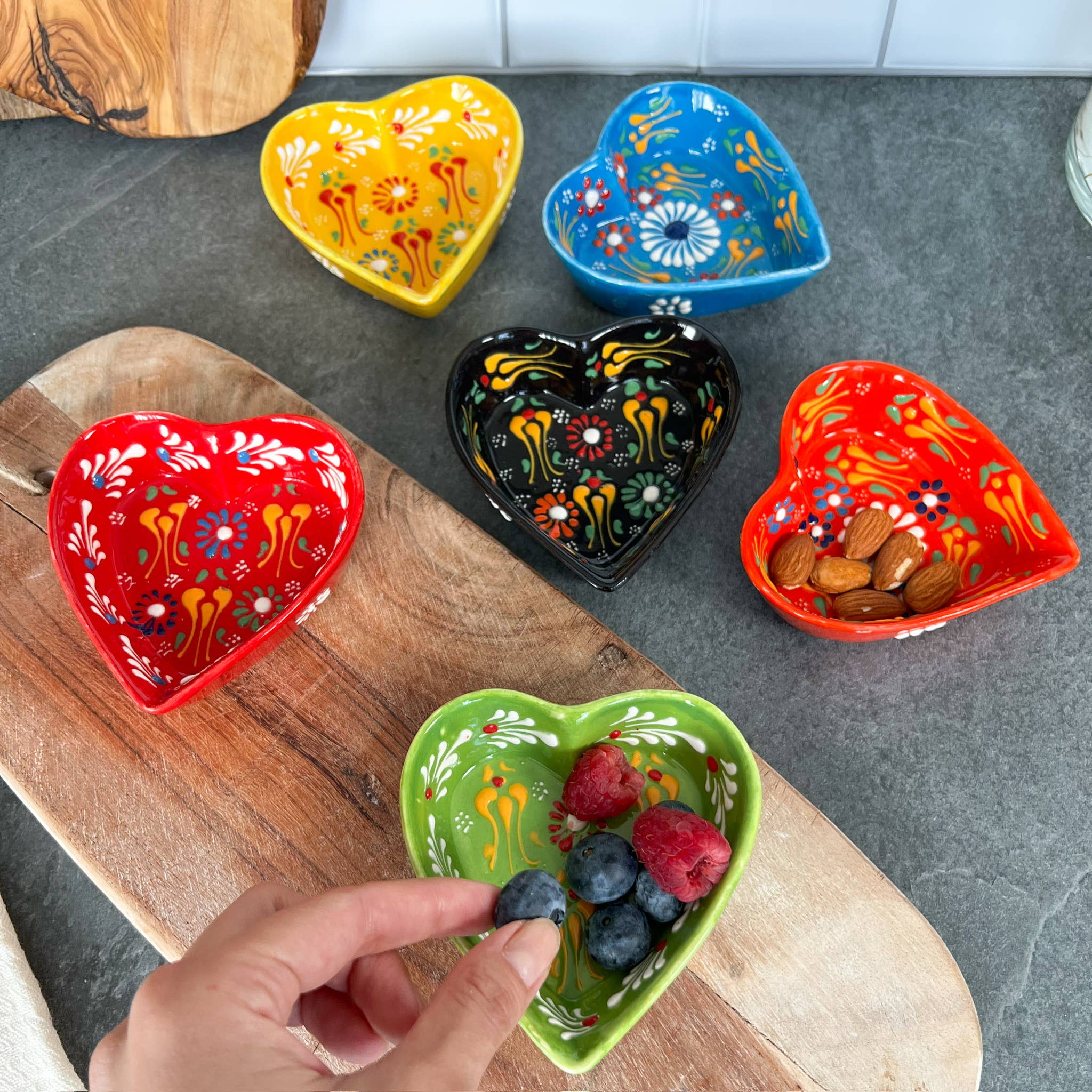Umays Boho - Wholesale Decorative Plate/Dish/Bowl - Heart Shaped Trinket Dish, Pinch Bowls, Cute Kitchen Decor2