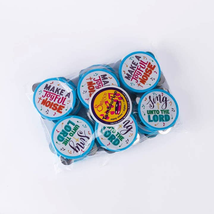 Swanson Christian Products - Wholesale Musical Toy - Kids & Baby - Mini Tambourines - Asst 12Pk