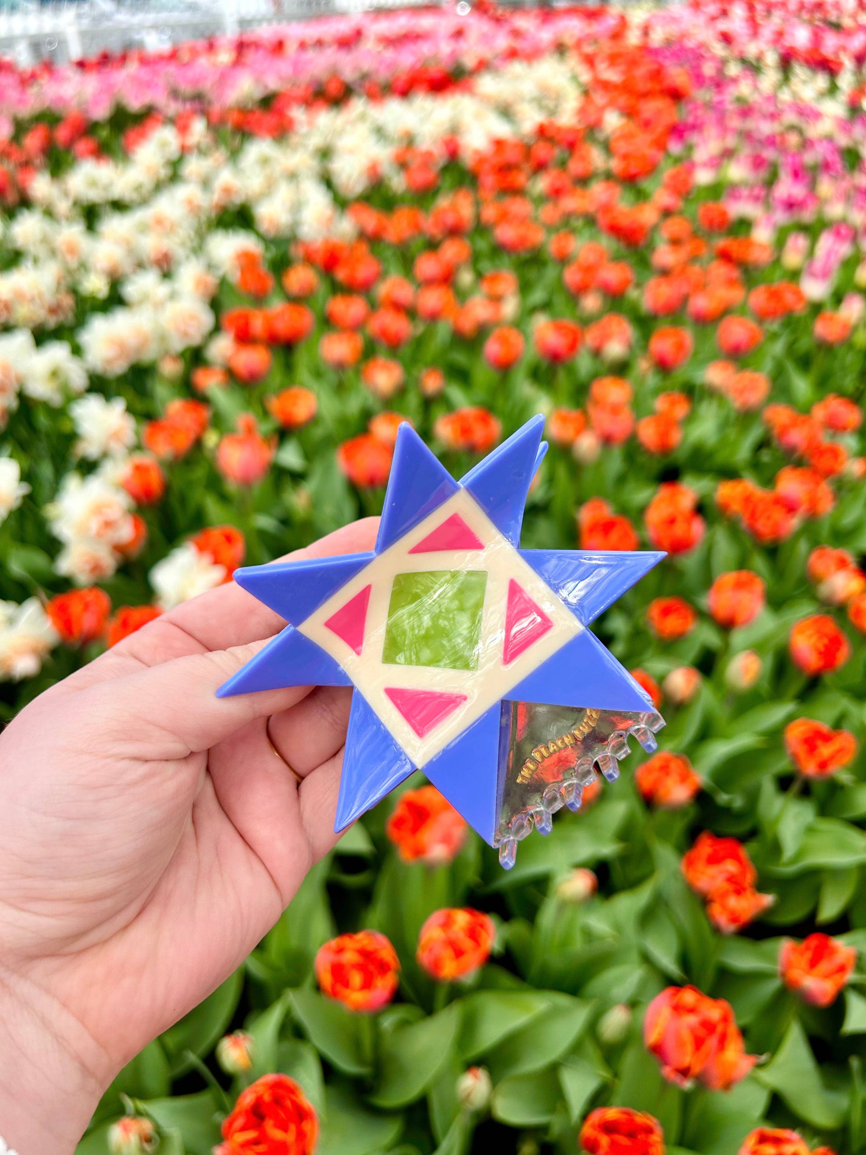 The Peach Fuzz - Wholesale Hair Accessories Set - Women's - Quilt Hair Claw10