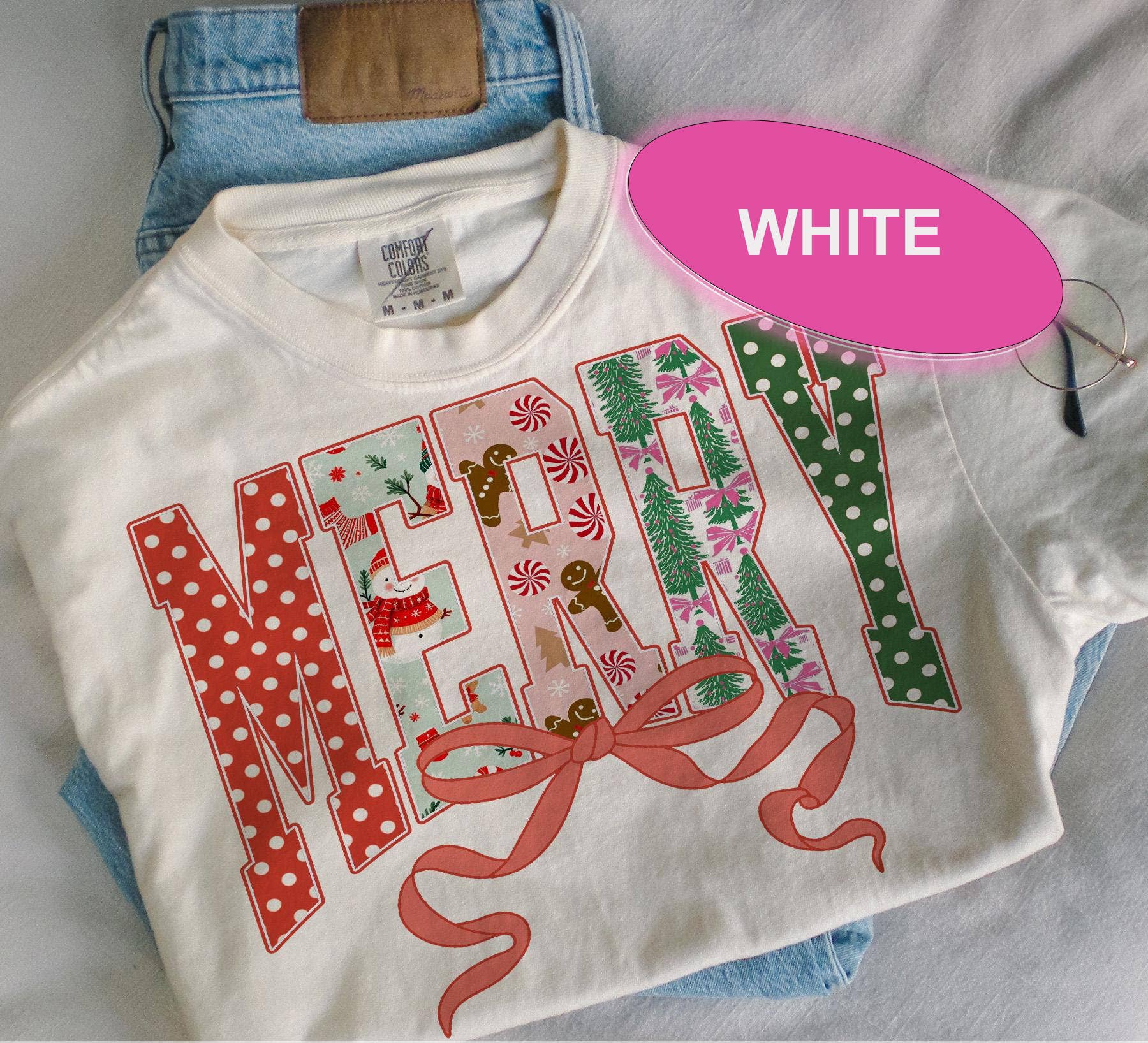 Glaime – wholesale T-shirt (graphic) – women's –  Comfort Colors Coquette Christmas Shirt, Merry Xmas Shirt0