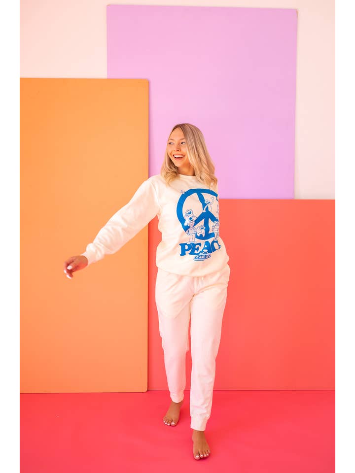 Ivory Peace Sesame Sweatshirt for wholesale on Faire4
