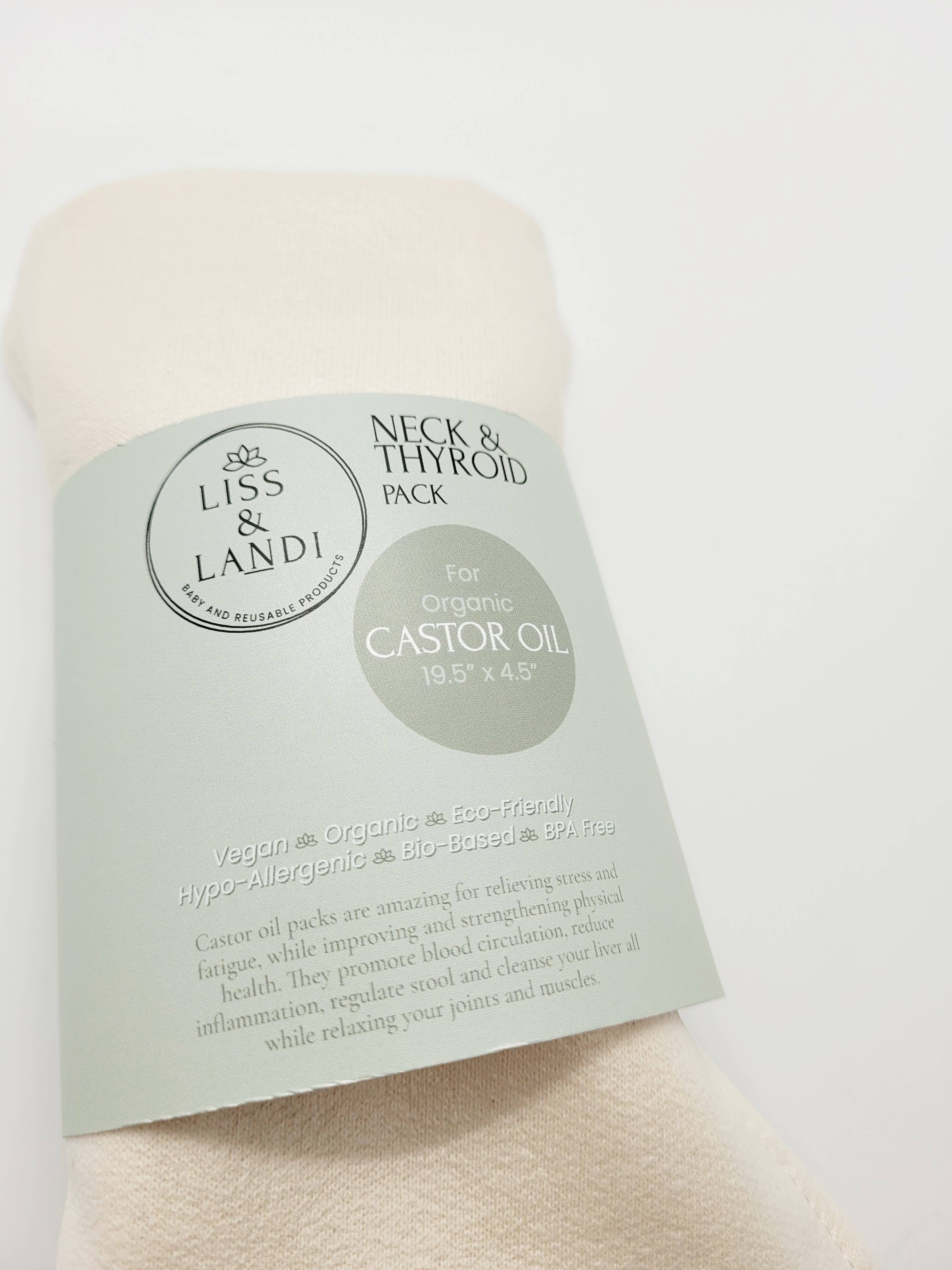 LISS & LANDI – wholesale Cotton pad – Pack for Organic Castor Oil - Neck 7