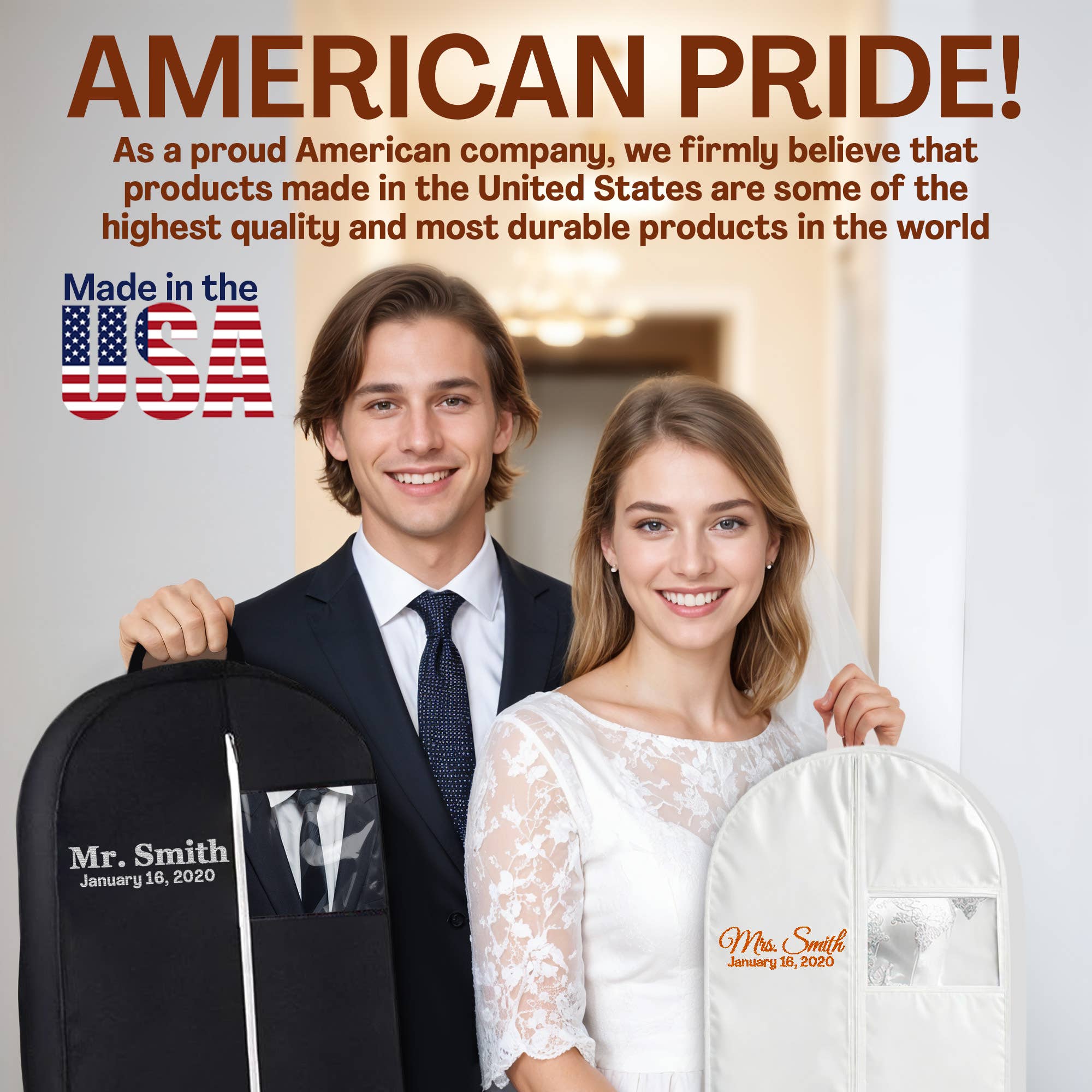 Gradzo – wholesale Garment bag – unisex – Personalized Garment Hanger for Wedding Dresses & Tuxedos6