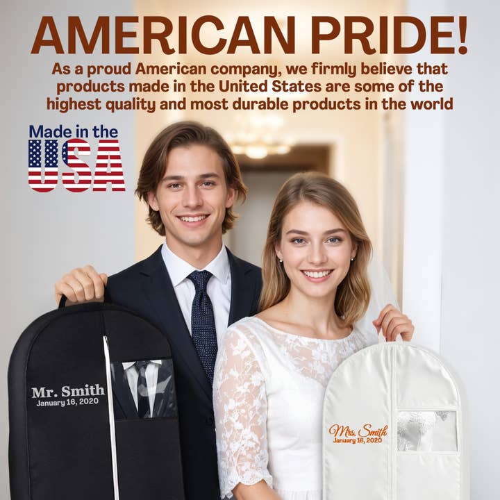 Gradzo – wholesale Garment bag – unisex – Personalized Garment Hanger for Wedding Dresses & Tuxedos6