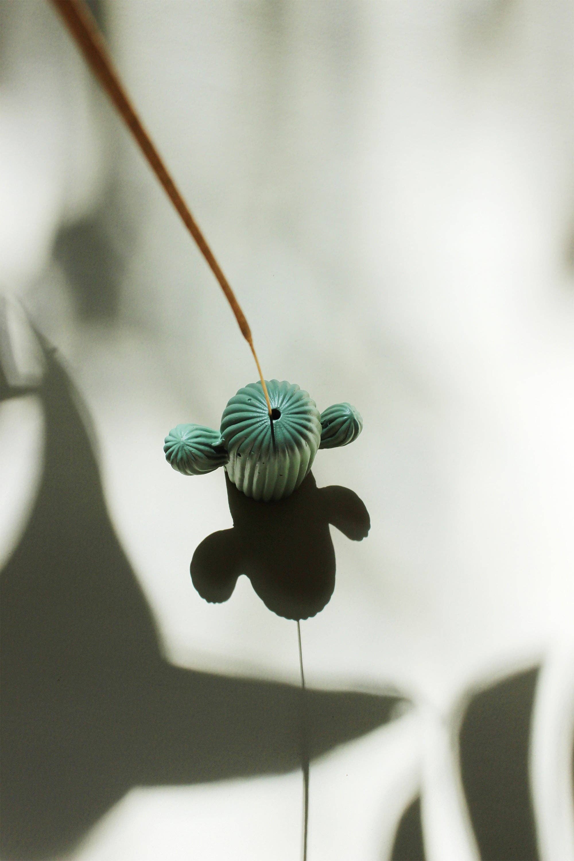 Sage Cactus Charm Incense Stick Holder for wholesale on Faire4