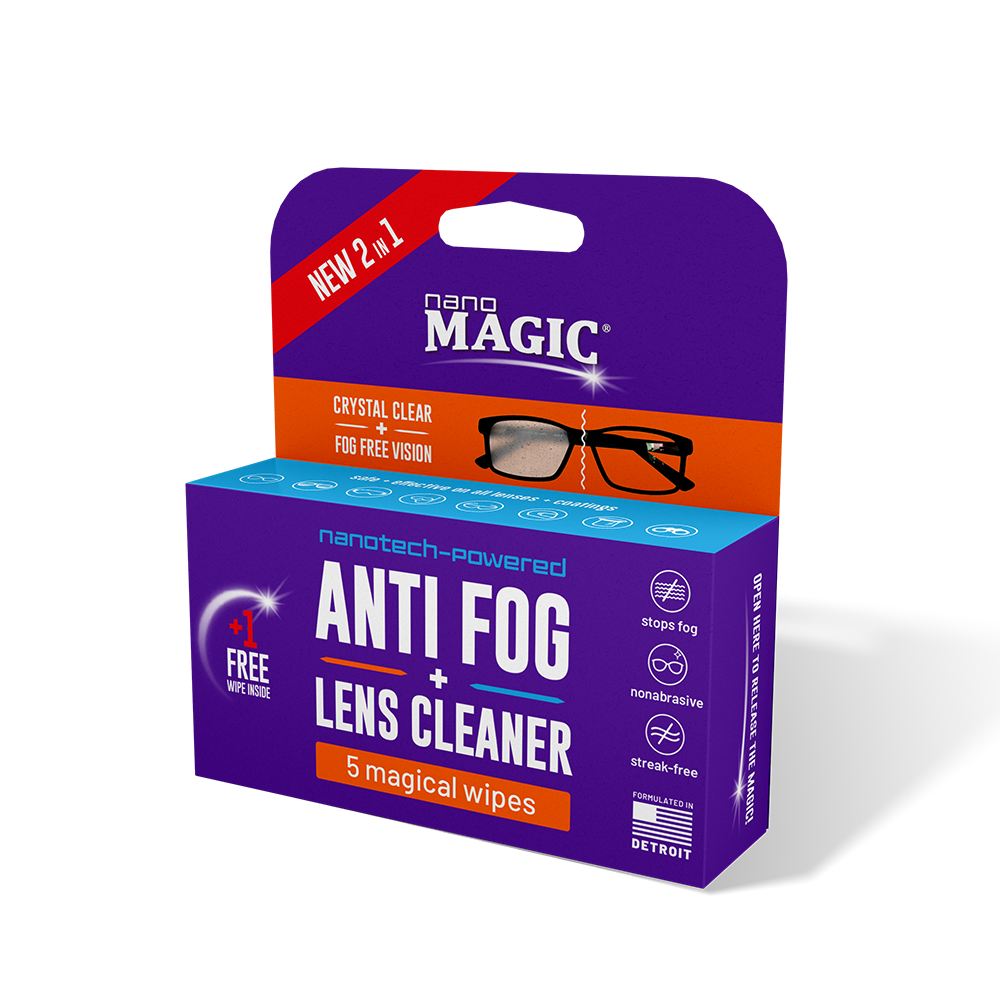 Nano Magic - Wholesale Lens Cleaner - Nano Magic 2in1 Anti Fog + Lens Cleaner 6 Pack Wipes1