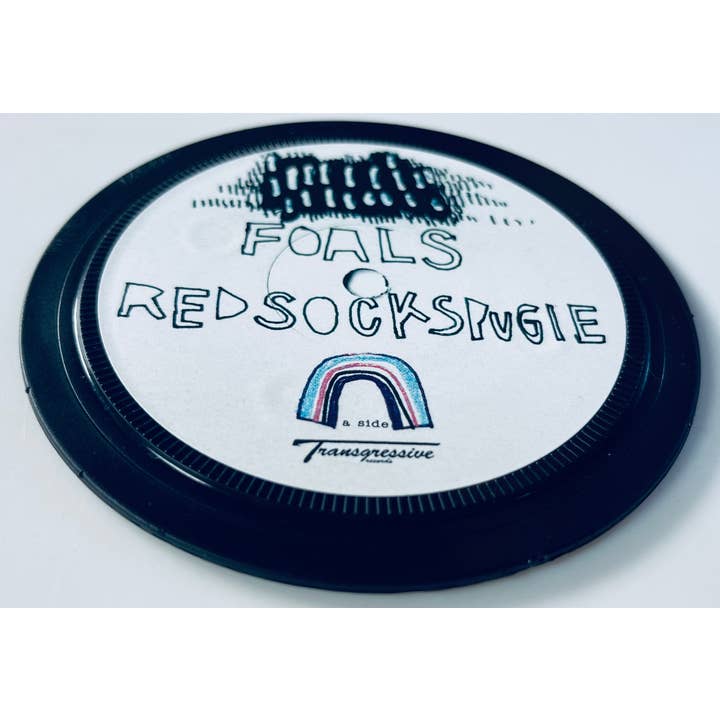 Popsters – wholesale Coasters – Foals - ‘Red Socks Pugie’. Record Label Coaster. Popsters.