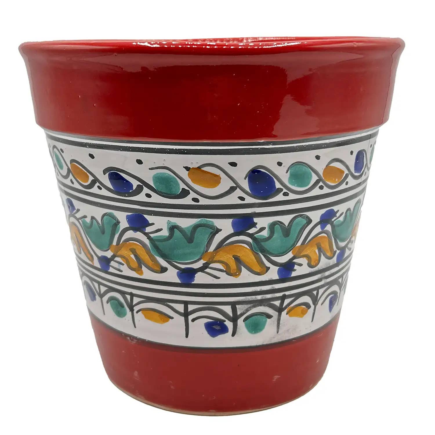 Etnico del Mondo - Wholesale Plant Pot - Tunisian Handmade Terracotta Ceramic Flower Pot #51