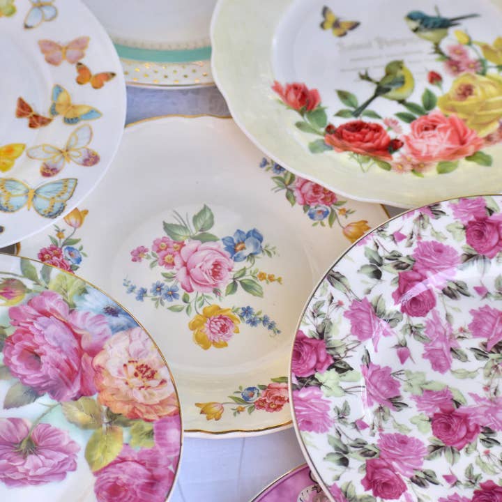 All Little Cute Things - Wholesale Salad Plate - Mismatched Plates Salad Side, Restaurant, Catering Tea House