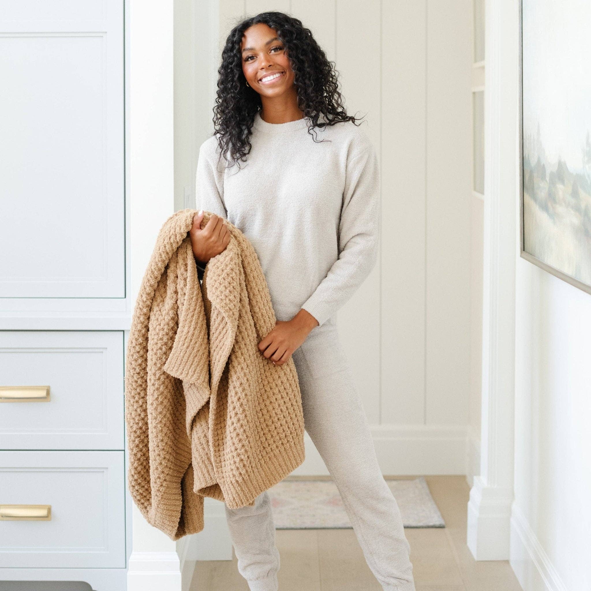 Saranoni - Wholesale Throw Blanket - WAFFLE KNIT THROW BLANKETS14