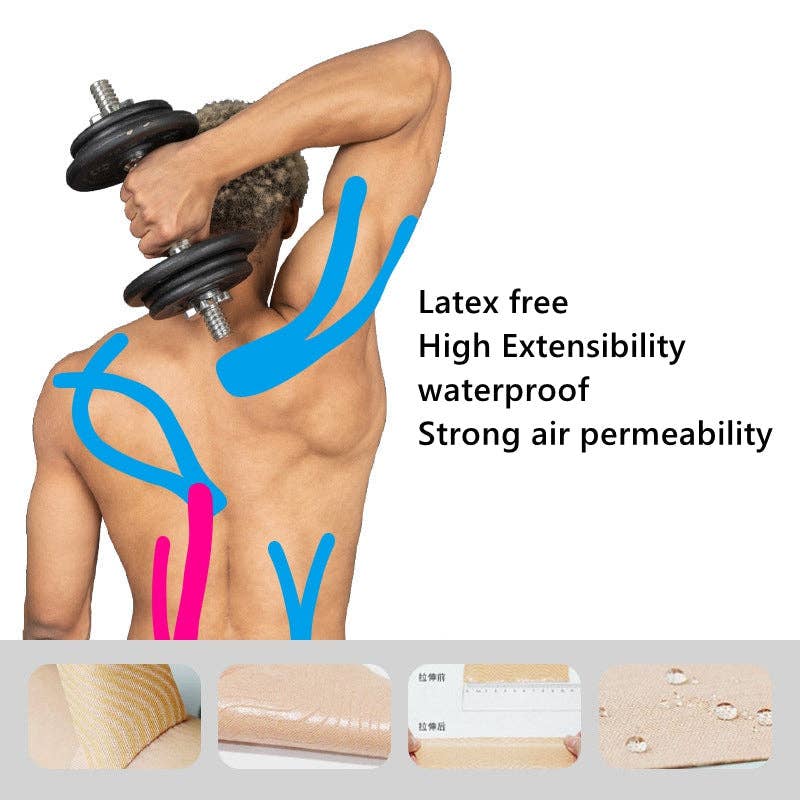 VIGOR - Wholesale Fitness Equipment - Exercise Care Health Pain Relief Kinesiology Tape(UnCut - 1 Pack) - MOQ 10 Pcs0