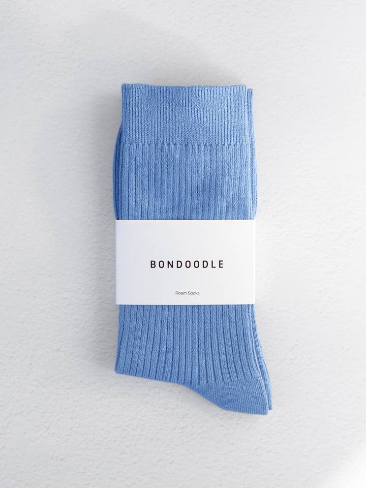 Chaussettes en coton pour femmes – Bleu pour la vente par Bondoodle
