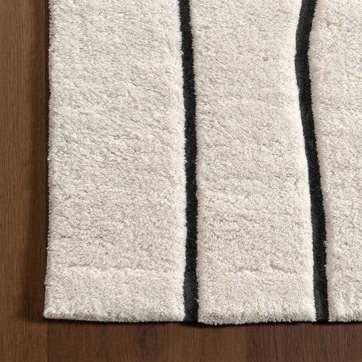 Charcoal Nazco Abstract New Zealand Wool Area Rug for wholesale on Faire