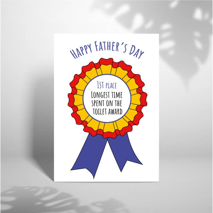 Toilet Award Fathers Day 5x7 Father's Day Card for wholesale by Laura Lonsdale