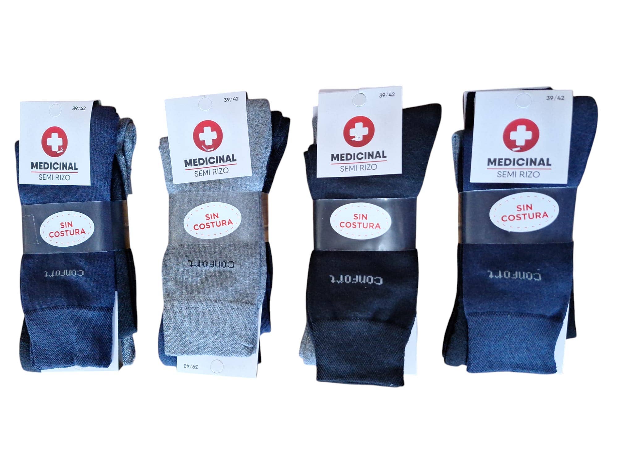 Cotton Socks - Vendita all'ingrosso Calzini - Unisex - Confezione da 12 paia di calze mediche senza cuciture con soletta imbottita7