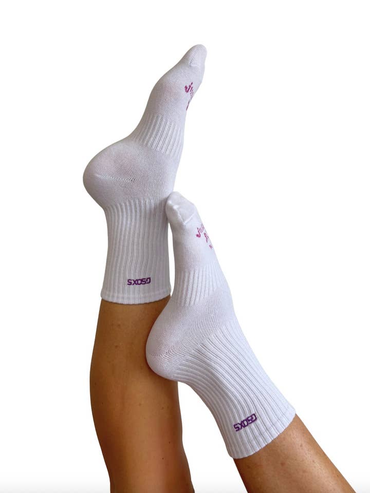 GSOXS - Wholesale Socks – Women's - 'Just Roll With It' Cotton Socks (Purple)1