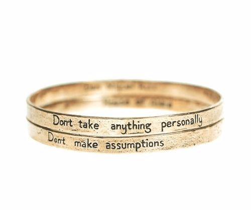 Jewelry Evolution - Wholesale Jewelry Set - The Four Agreements Double Bangle Set5
