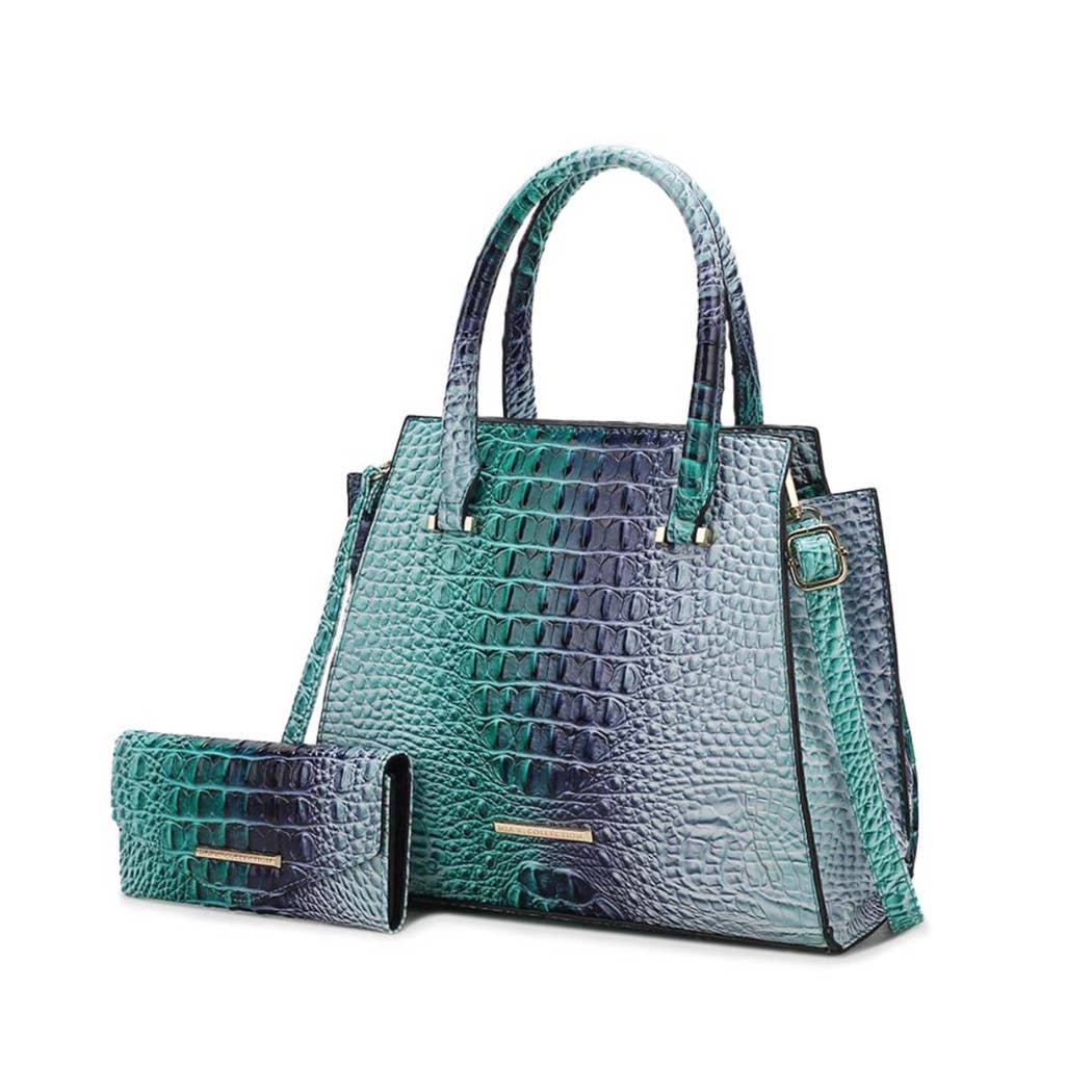 MKF Collection – Sacola - Mulher por atacado – MKF Miriam Tote Saco Mulher com Carteira Croc em relevo Casual1
