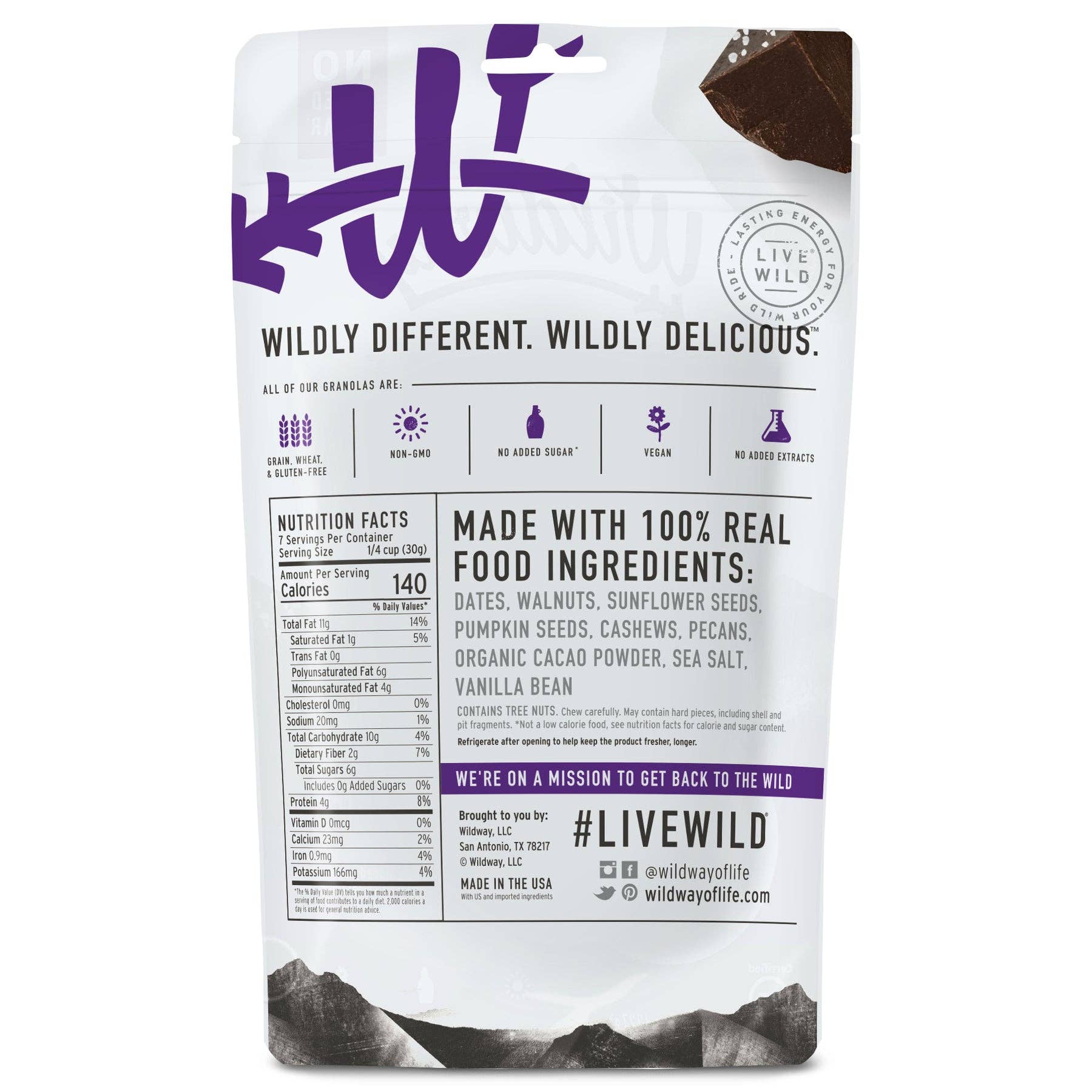 Wildway - Vendita all'ingrosso Muesli - Granola senza cereali - Sale marino al cioccolato fondente, 8oz1