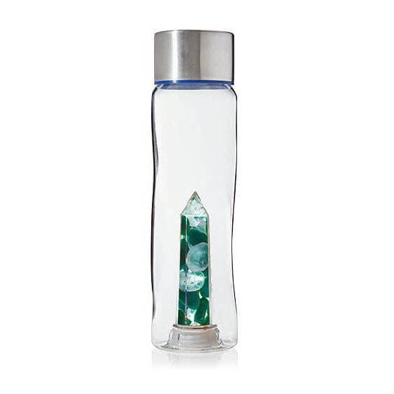 Crystal Water Bottle (Bewater) - Amazonite & Clear Quartz for wholesale by The Psychic Tree