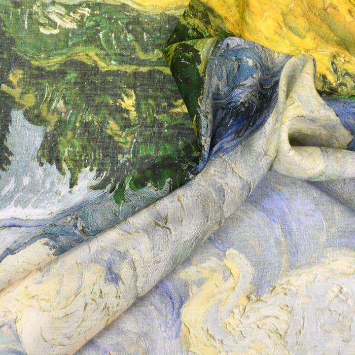Dupatta Designs - Wholesale Scarf - Women's - Wheatfield Van Gogh Inspired Scarf