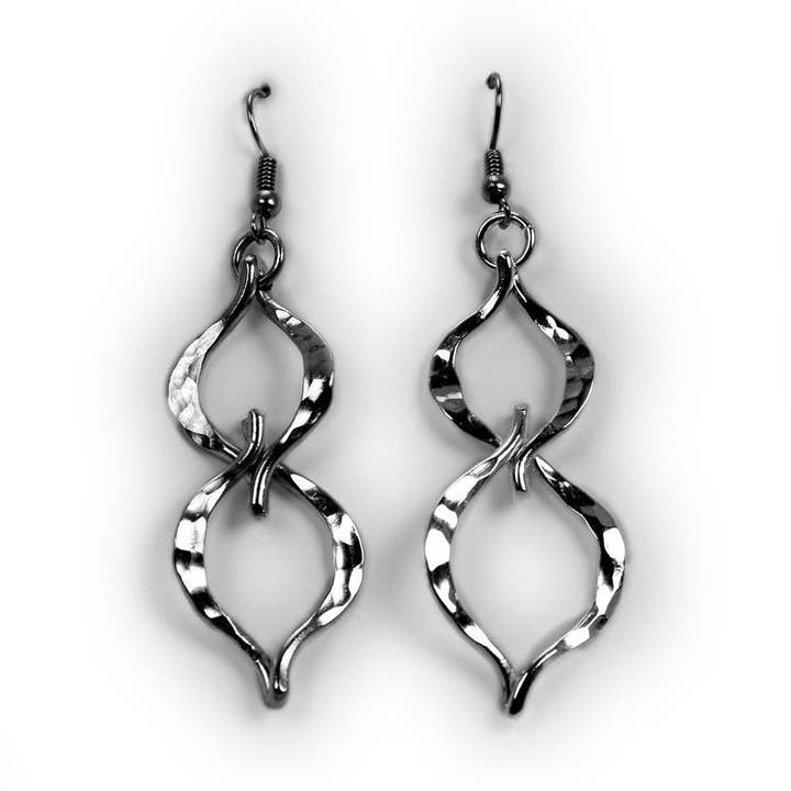 ER.KIK.5001 - Boucles d'oreilles pendantes ton argent pour la vente par HPSilver, LLC