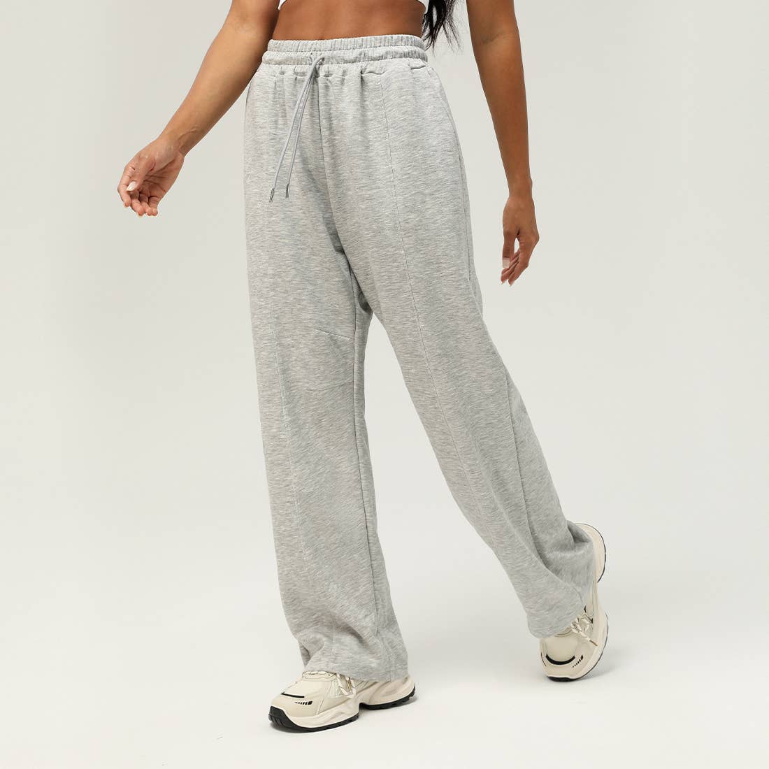 Sodalemon - Wholesale Athletic Pants - Women's - Drawstring Pockets Wide-Leg Straight Sport Pants8