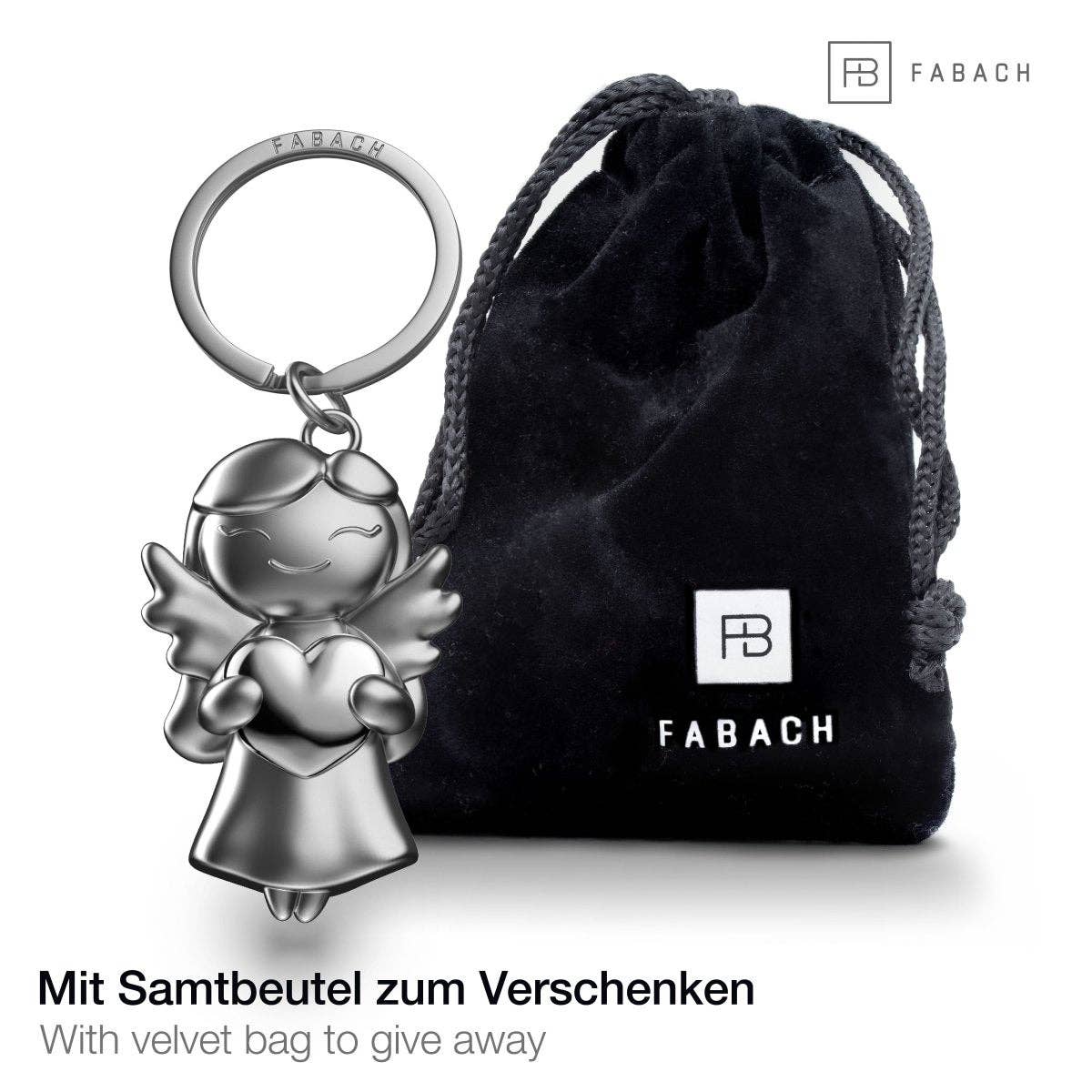 FABACH – Die Schlüsselanhänger-Schmiede - Wholesale Keychain - Unisex - “Star” guardian angel keychain - lucky angel with heart - angel lucky charm4