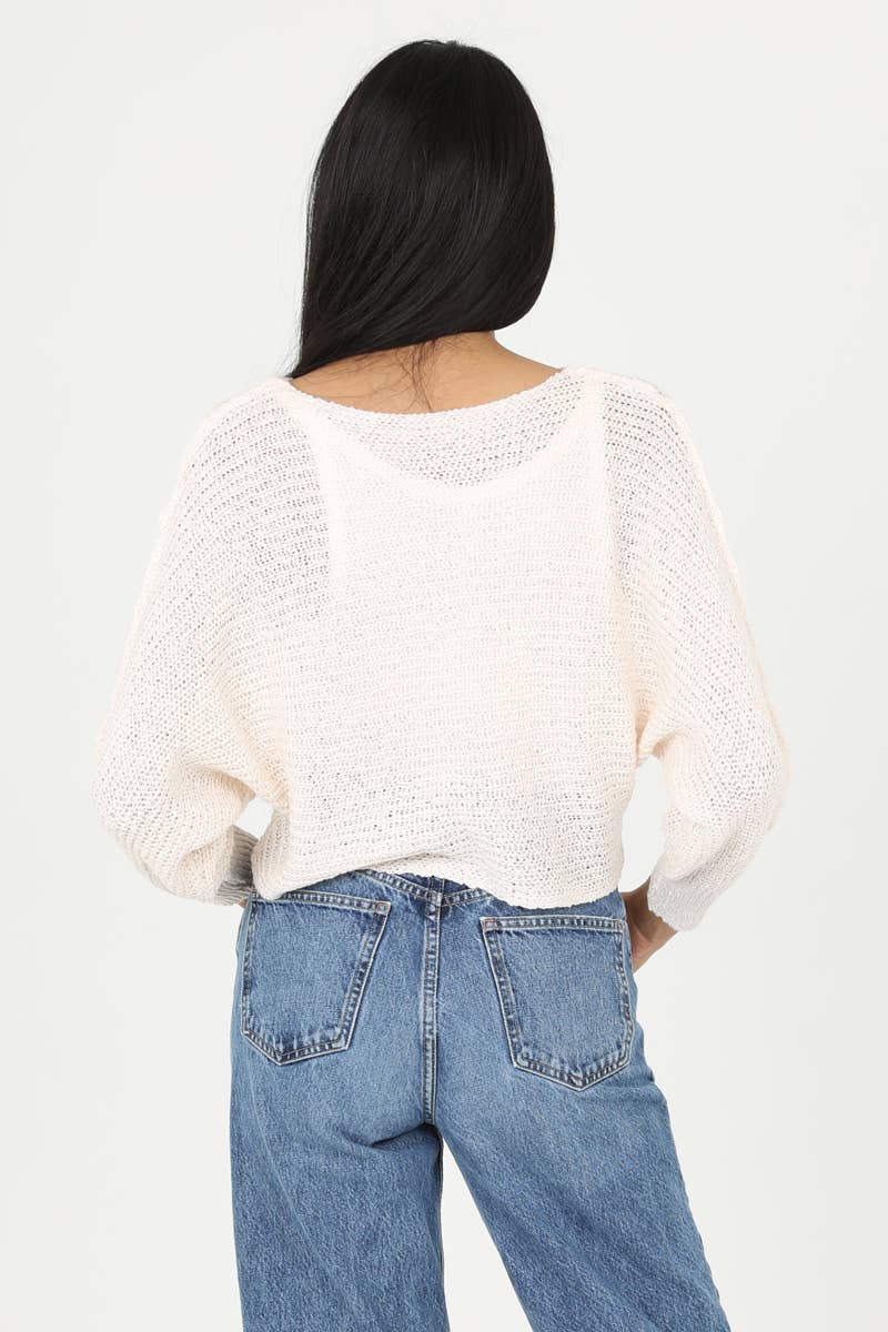 ANGIE - Wholesale Knit Sweater - Women's - XHQ18-ASIS OPEN KNIT LIGHT WEIGHT PULLOVER SWEATER40