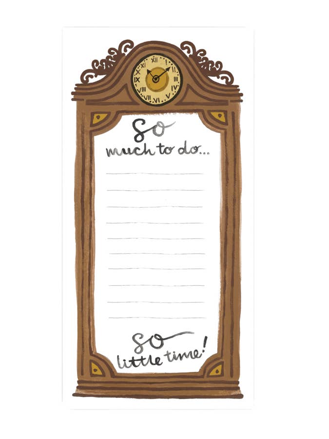 Grandfather Clock Notepad for wholesale by Jade Fisher