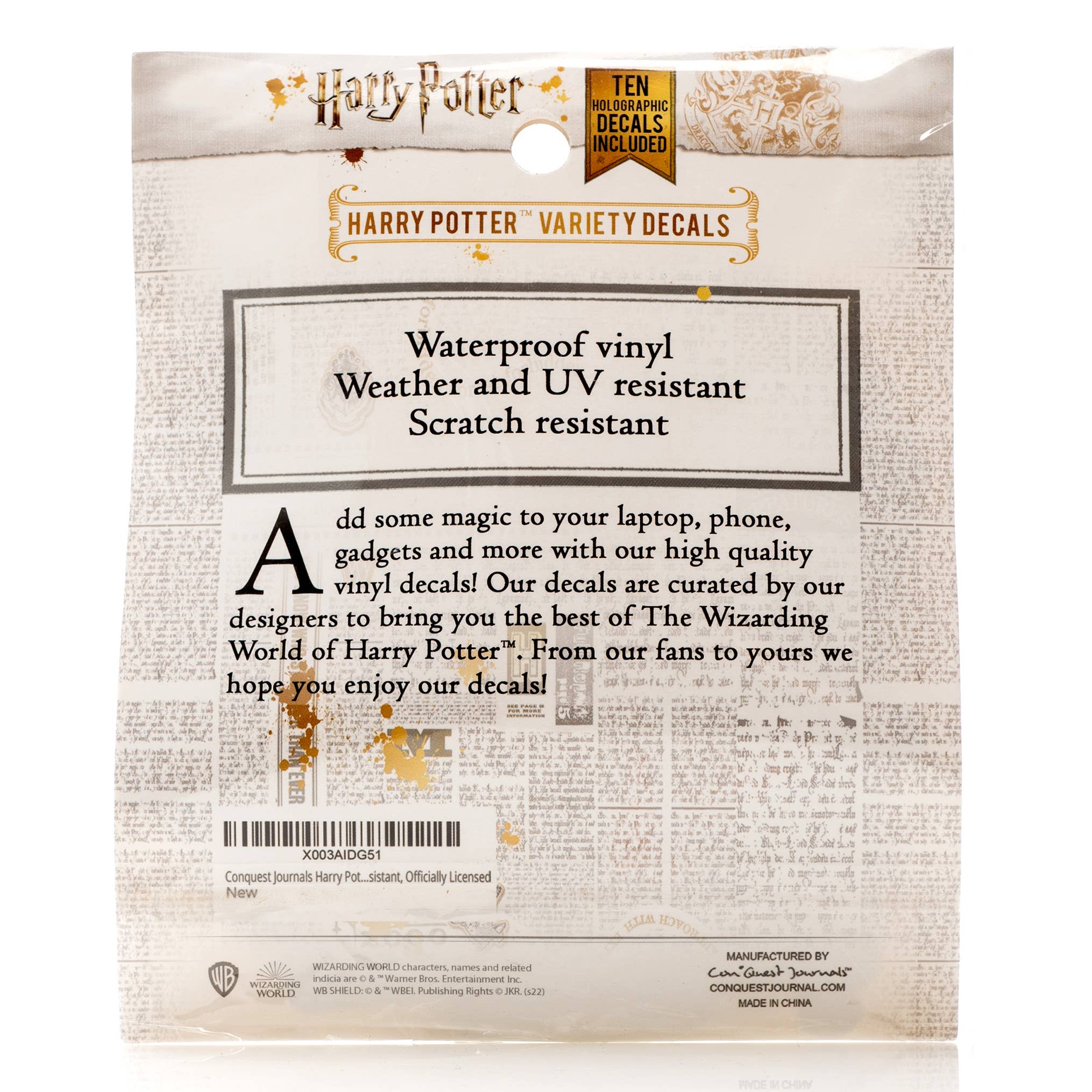 Conquest Journals - Vente Autocollant - Autocollants Harry Potter Variety (paquet de 60)2