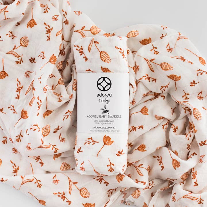 Rustic Organic Bamboo/Cotton Swaddle for wholesale by Adoreu baby