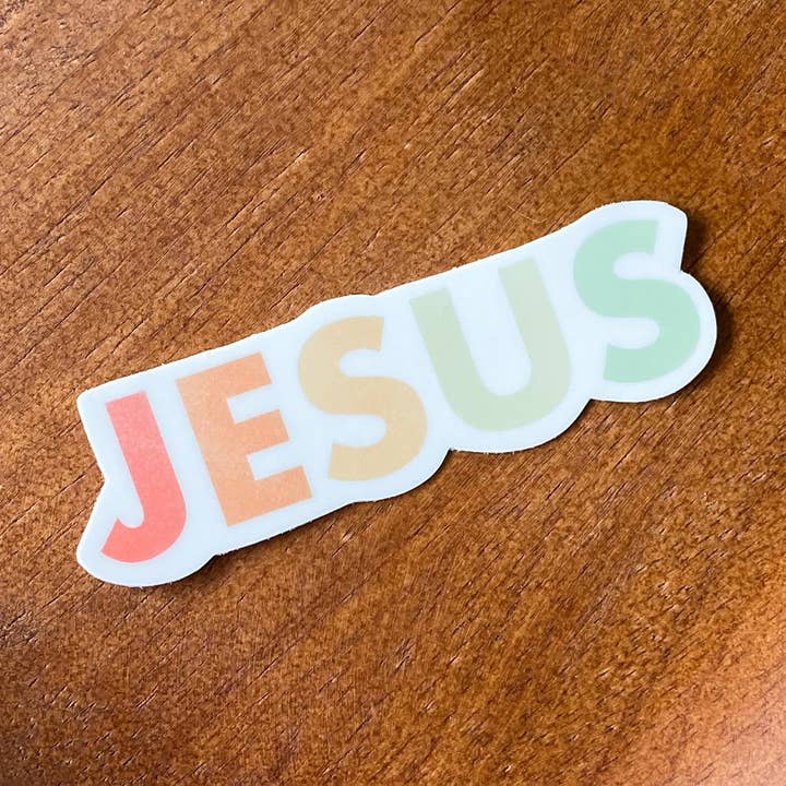 Sticker foi religieuse chrétienne pastel Jésus pour la vente par Standish Design Studio